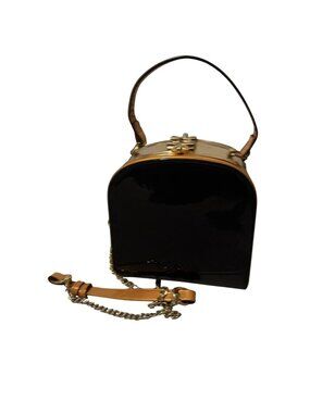 BRANGIO Black Gold Jeweled  Hardsided Crossbody Bag